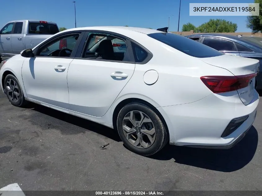 3KPF24ADXKE119584 2019 Kia Forte Lxs