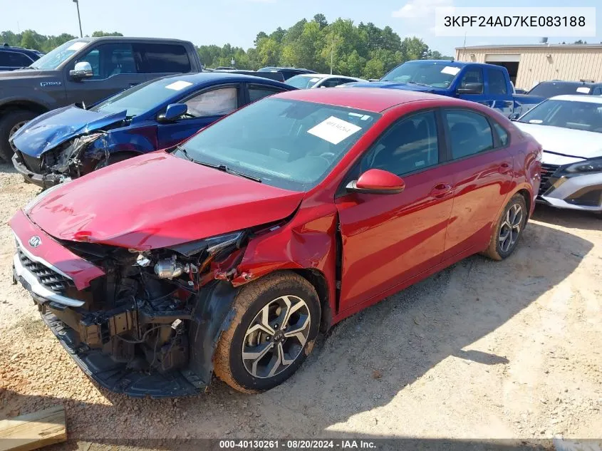 2019 Kia Forte Fe/Lx/Lxs VIN: 3KPF24AD7KE083188 Lot: 40130261