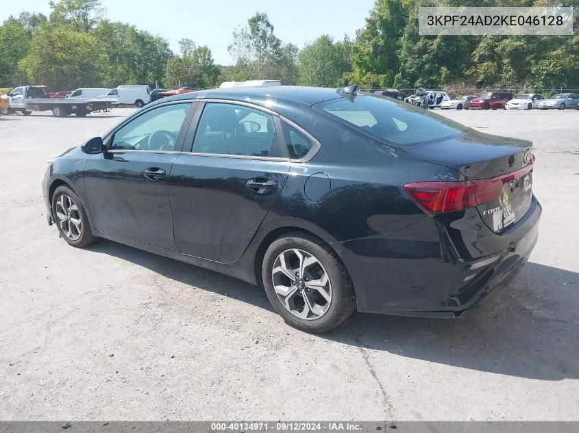 2019 Kia Forte Lxs VIN: 3KPF24AD2KE046128 Lot: 40134971