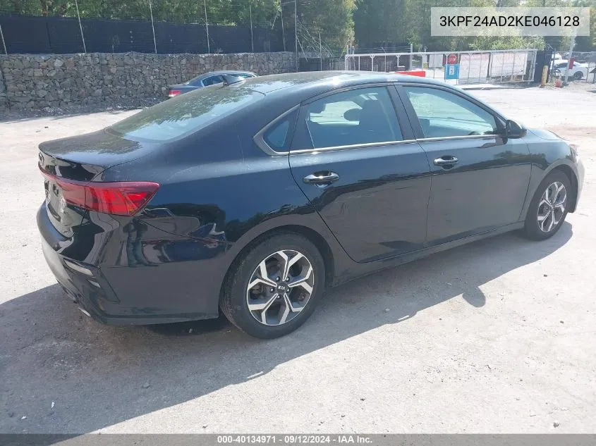 2019 Kia Forte Lxs VIN: 3KPF24AD2KE046128 Lot: 40134971