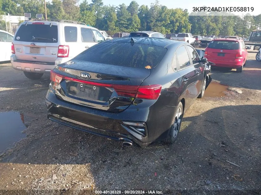 2019 Kia Forte Lxs VIN: 3KPF24AD1KE058819 Lot: 40138328