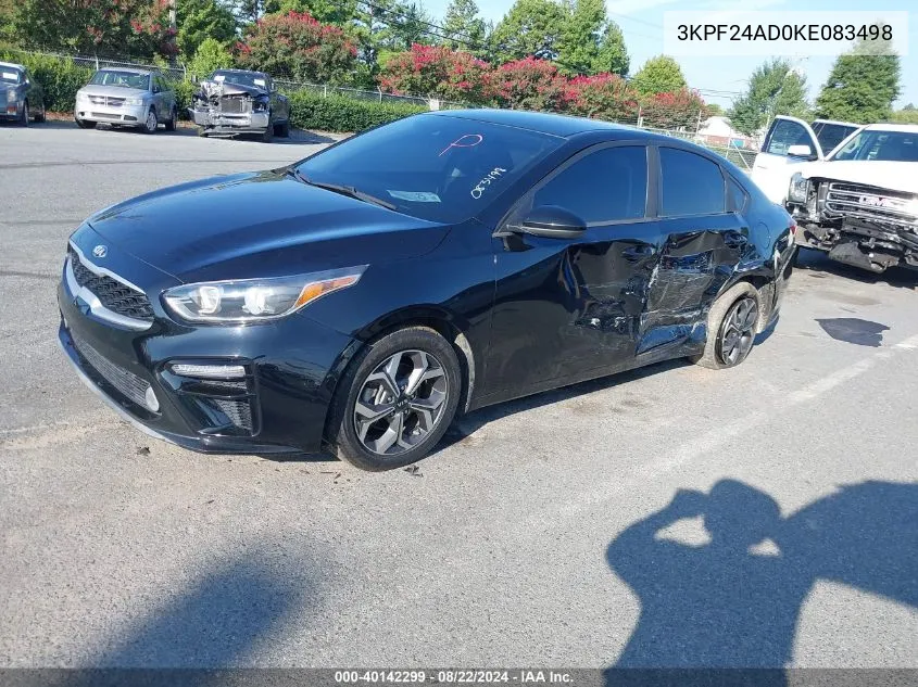 2019 Kia Forte Lxs VIN: 3KPF24AD0KE083498 Lot: 40142299