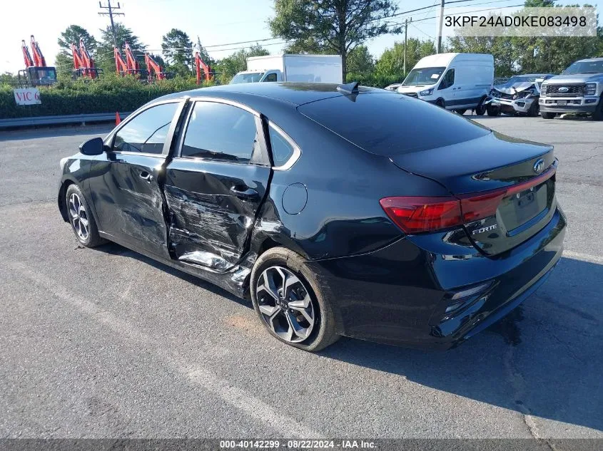 2019 Kia Forte Lxs VIN: 3KPF24AD0KE083498 Lot: 40142299