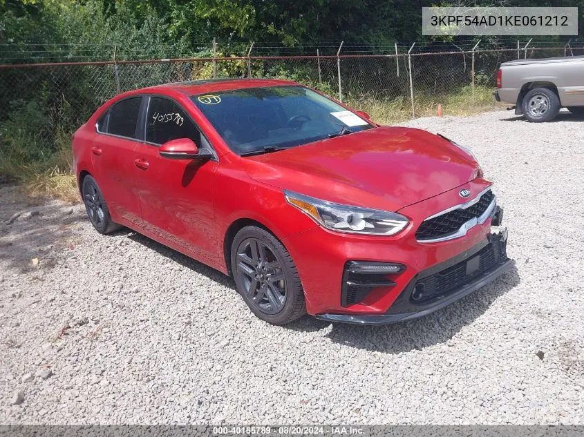 2019 Kia Forte Ex VIN: 3KPF54AD1KE061212 Lot: 40155789