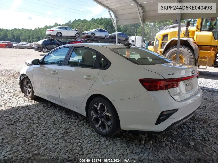 2019 Kia Forte Lxs VIN: 3KPF24AD6KE040493 Lot: 40162174