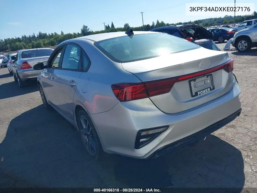 2019 Kia Forte S VIN: 3KPF34ADXKE027176 Lot: 40166318