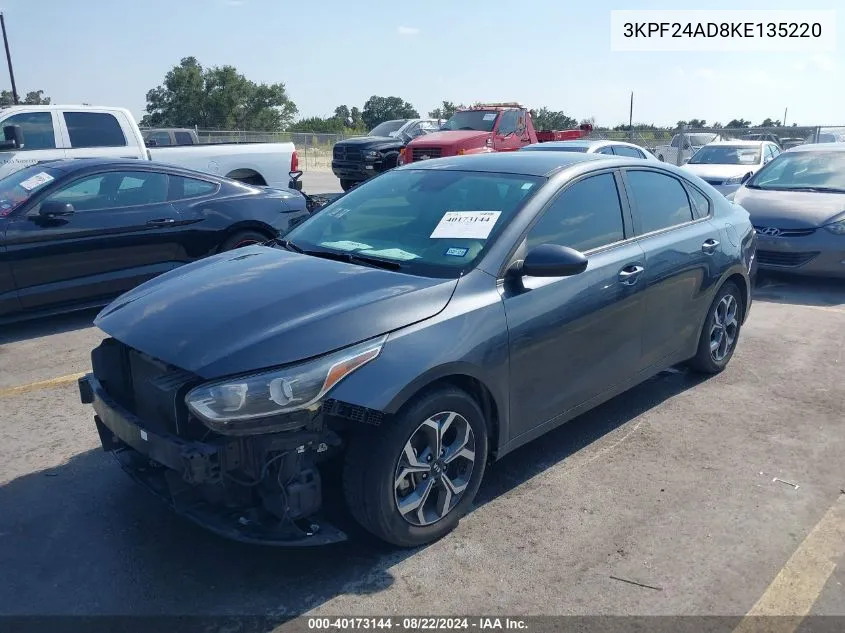 2019 Kia Forte Lxs VIN: 3KPF24AD8KE135220 Lot: 40173144