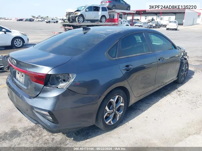 3KPF24AD8KE135220 2019 Kia Forte Lxs