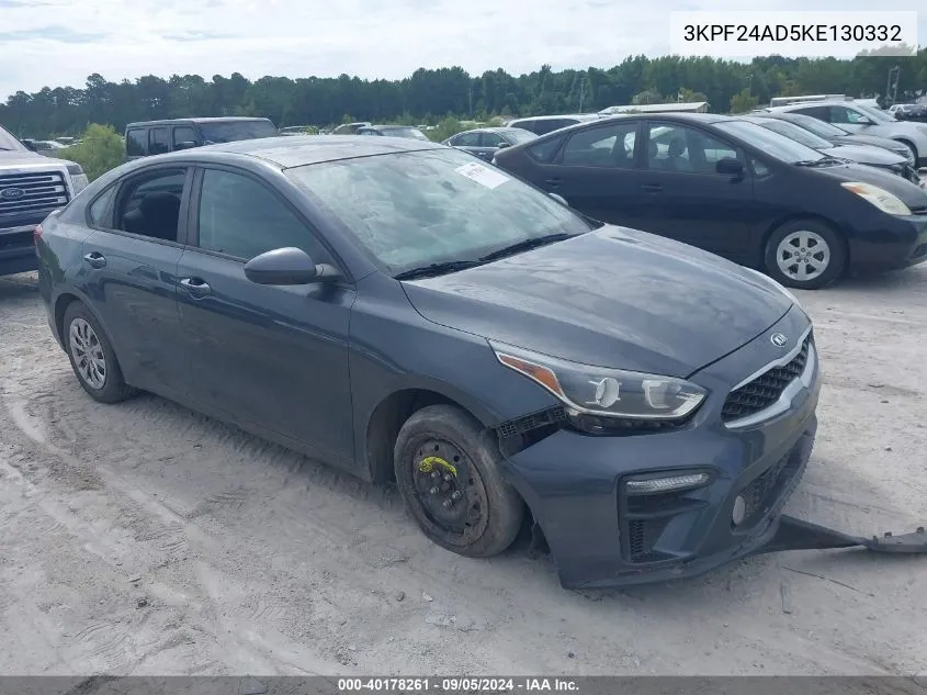 2019 Kia Forte Fe VIN: 3KPF24AD5KE130332 Lot: 40178261