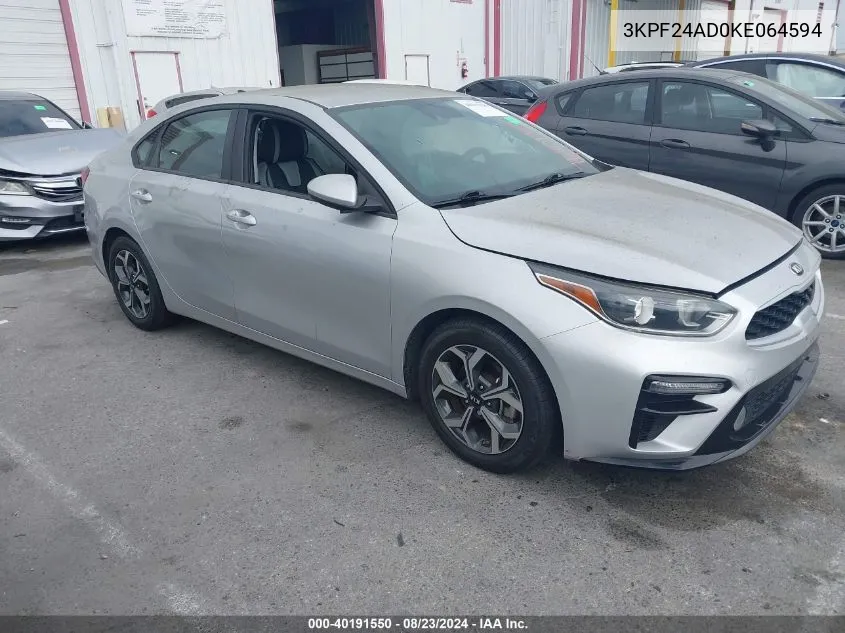 2019 Kia Forte Lxs VIN: 3KPF24AD0KE064594 Lot: 40191550