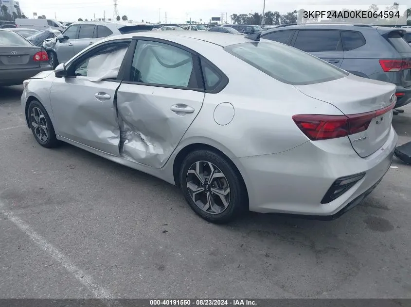 2019 Kia Forte Lxs VIN: 3KPF24AD0KE064594 Lot: 40191550