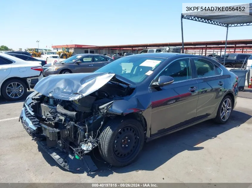 2019 Kia Forte Ex VIN: 3KPF54AD7KE056452 Lot: 40197815