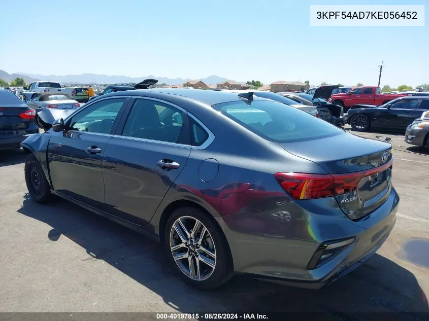 2019 Kia Forte Ex VIN: 3KPF54AD7KE056452 Lot: 40197815