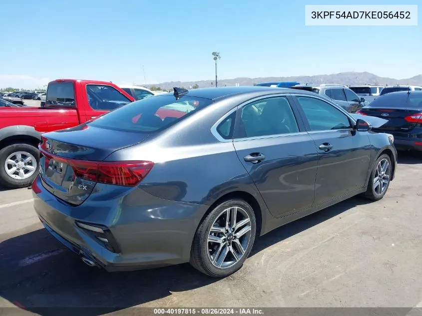 2019 Kia Forte Ex VIN: 3KPF54AD7KE056452 Lot: 40197815