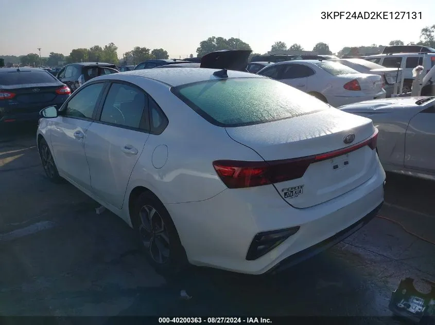 2019 Kia Forte Lxs VIN: 3KPF24AD2KE127131 Lot: 40200363