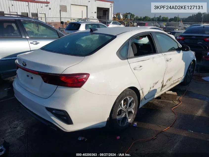 3KPF24AD2KE127131 2019 Kia Forte Lxs