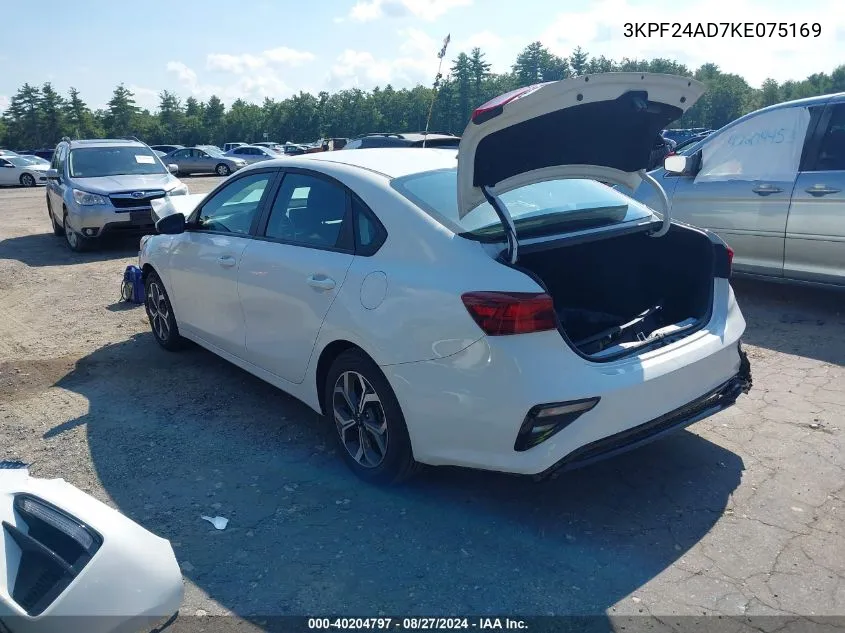 2019 Kia Forte Lxs VIN: 3KPF24AD7KE075169 Lot: 40204797