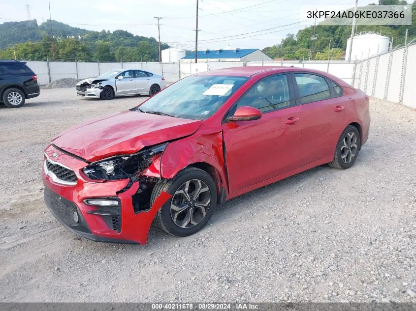 2019 Kia Forte Lxs VIN: 3KPF24AD6KE037366 Lot: 40211678