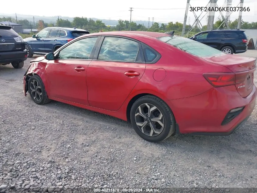 2019 Kia Forte Lxs VIN: 3KPF24AD6KE037366 Lot: 40211678