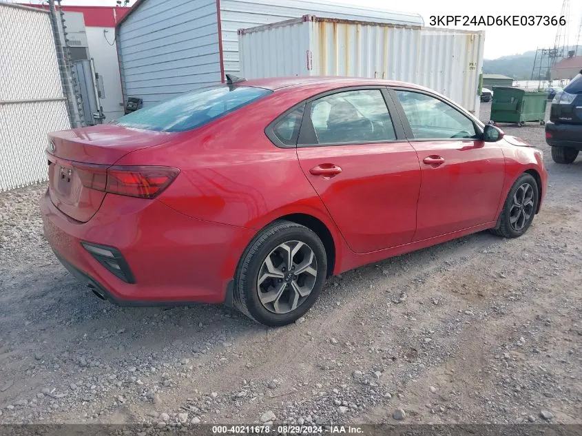 2019 Kia Forte Lxs VIN: 3KPF24AD6KE037366 Lot: 40211678