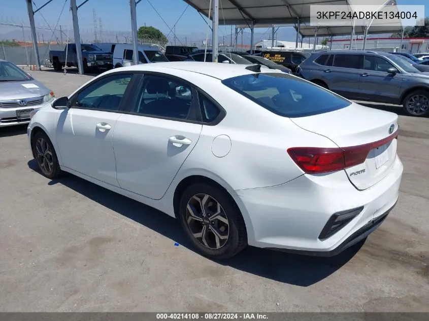 2019 Kia Forte Lxs VIN: 3KPF24AD8KE134004 Lot: 40214108