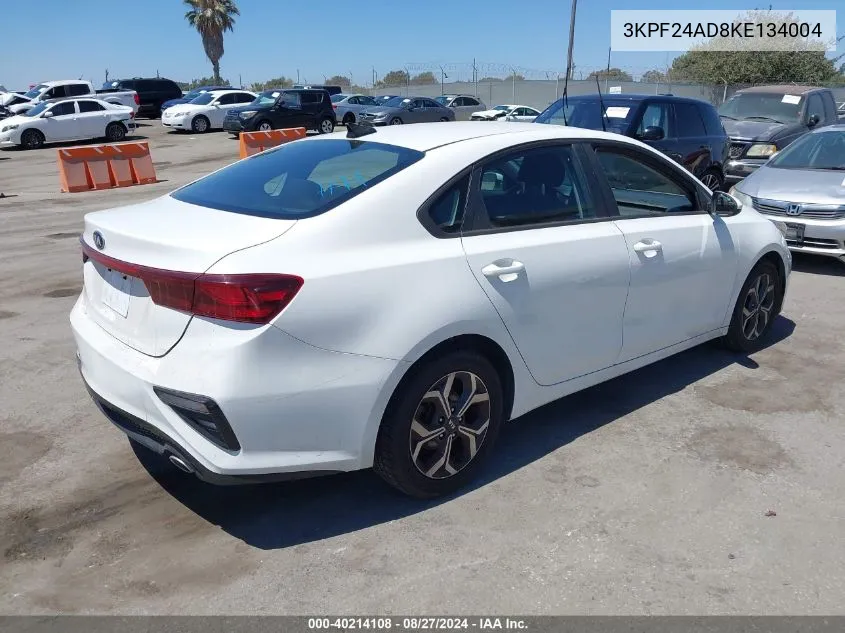 3KPF24AD8KE134004 2019 Kia Forte Lxs