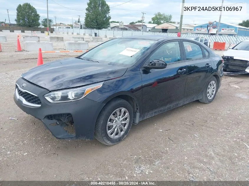 3KPF24AD5KE106967 2019 Kia Forte Fe