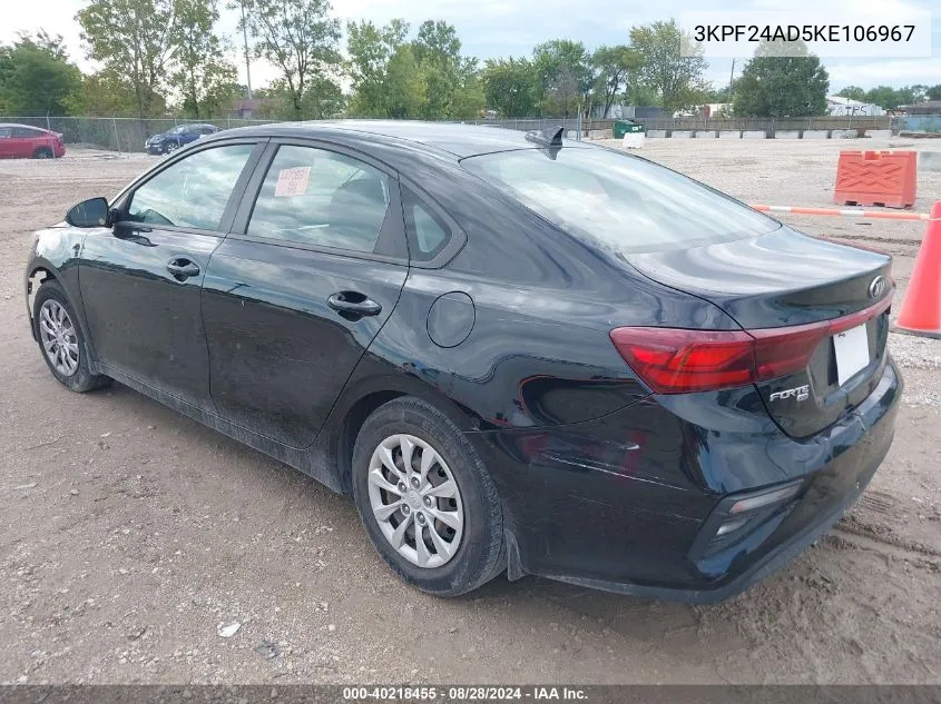 3KPF24AD5KE106967 2019 Kia Forte Fe