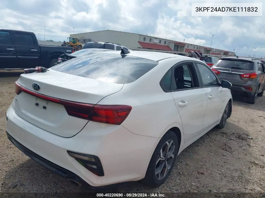 2019 Kia Forte Lxs VIN: 3KPF24AD7KE111832 Lot: 40220690