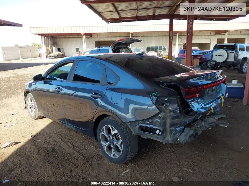 2019 Kia Forte Lxs VIN: 3KPF24AD7KE120305 Lot: 40222414