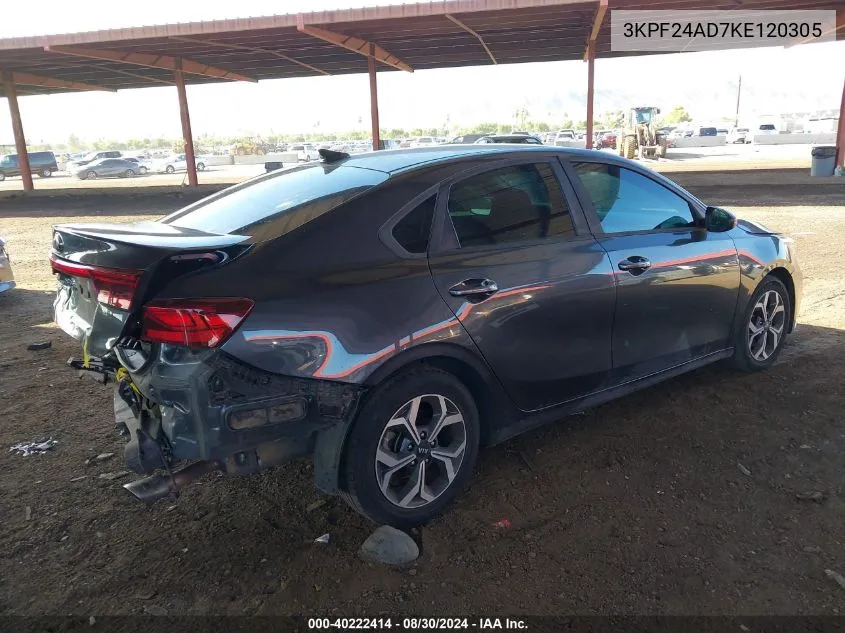 2019 Kia Forte Lxs VIN: 3KPF24AD7KE120305 Lot: 40222414