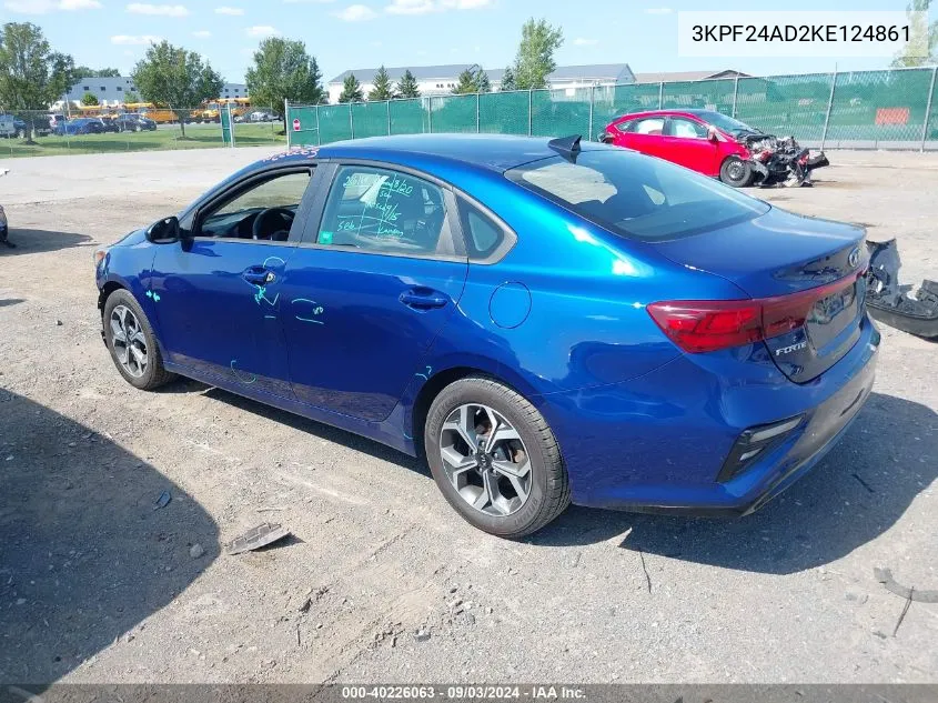 2019 Kia Forte Lxs VIN: 3KPF24AD2KE124861 Lot: 40226063