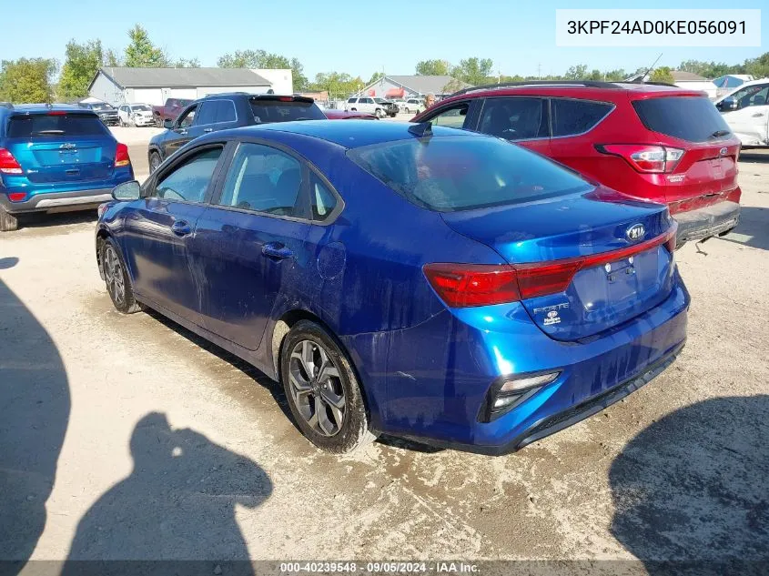 3KPF24AD0KE056091 2019 Kia Forte Fe/Lx/Lxs