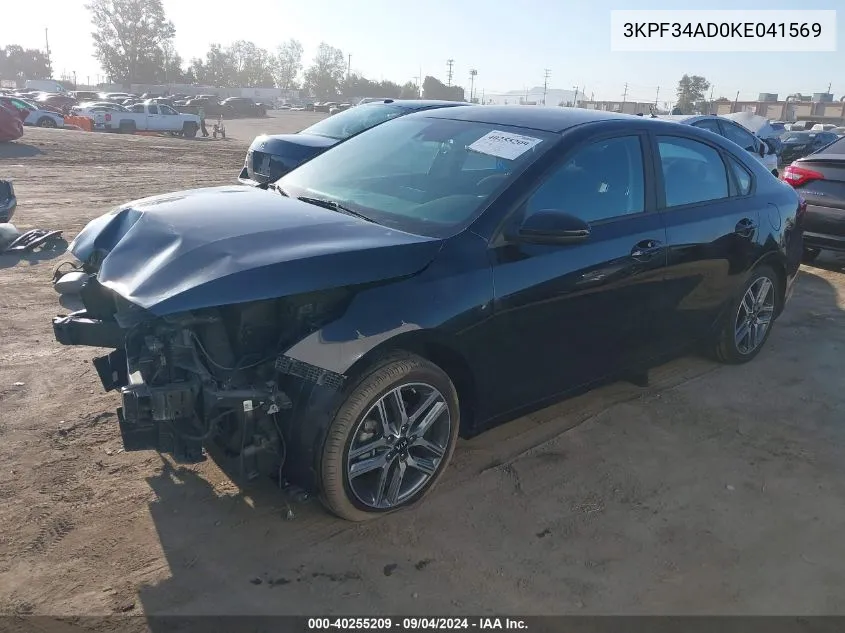 2019 Kia Forte S VIN: 3KPF34AD0KE041569 Lot: 40255209