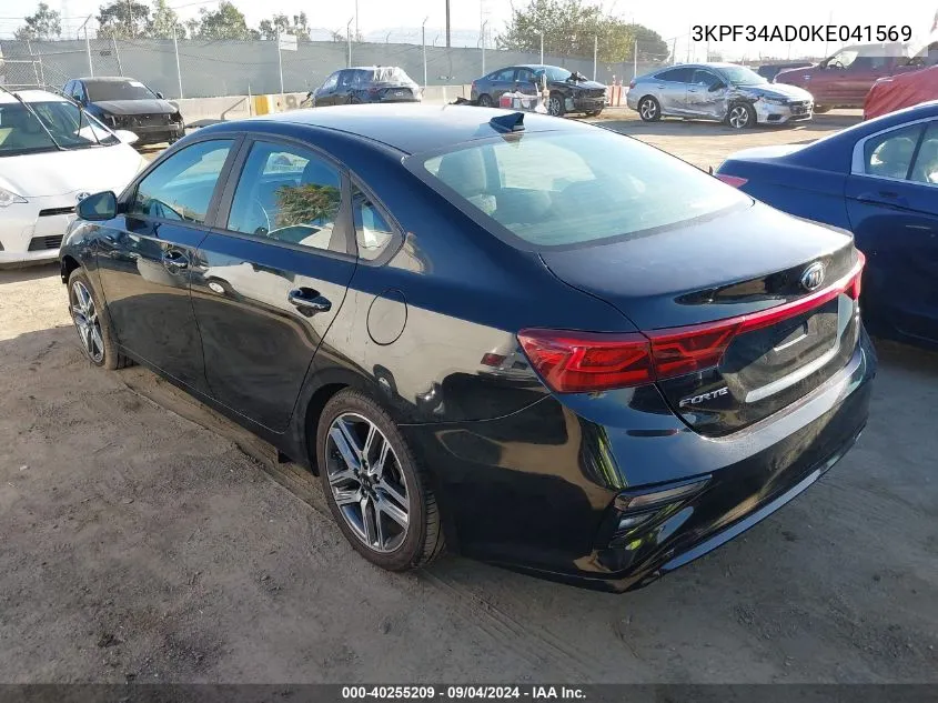 2019 Kia Forte S VIN: 3KPF34AD0KE041569 Lot: 40255209