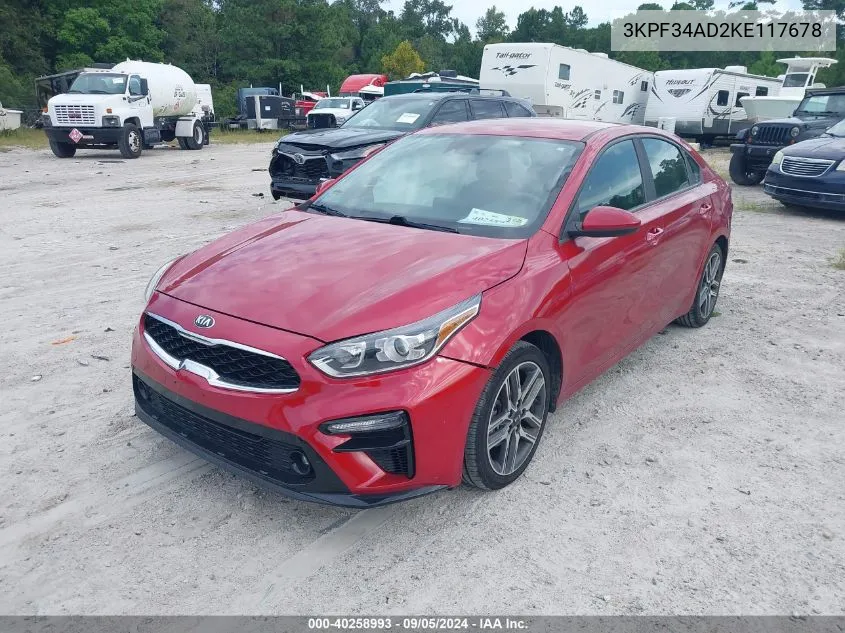 2019 Kia Forte S VIN: 3KPF34AD2KE117678 Lot: 40258993