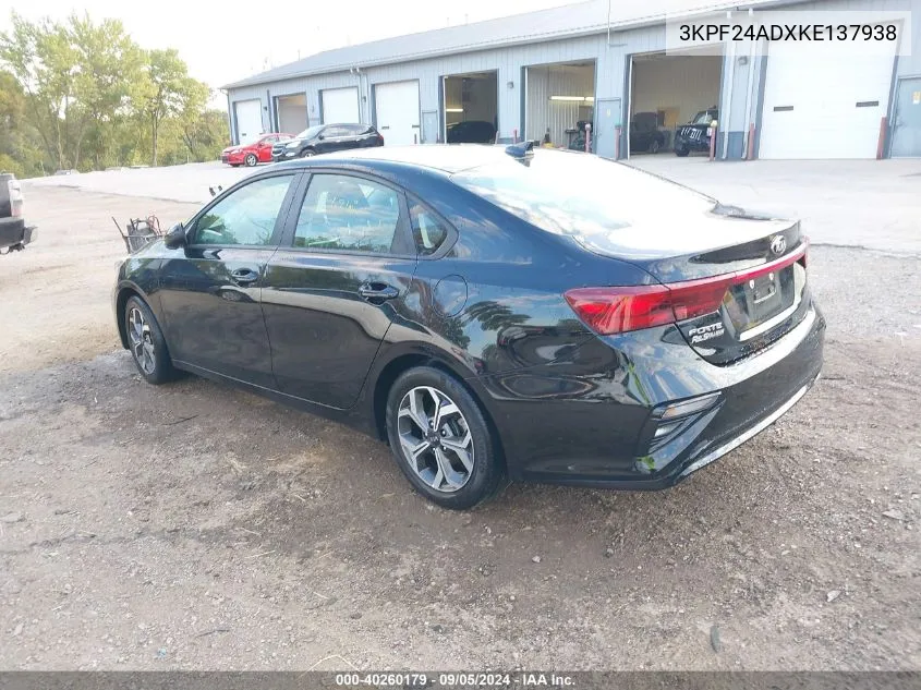 3KPF24ADXKE137938 2019 Kia Forte Fe/Lx/Lxs