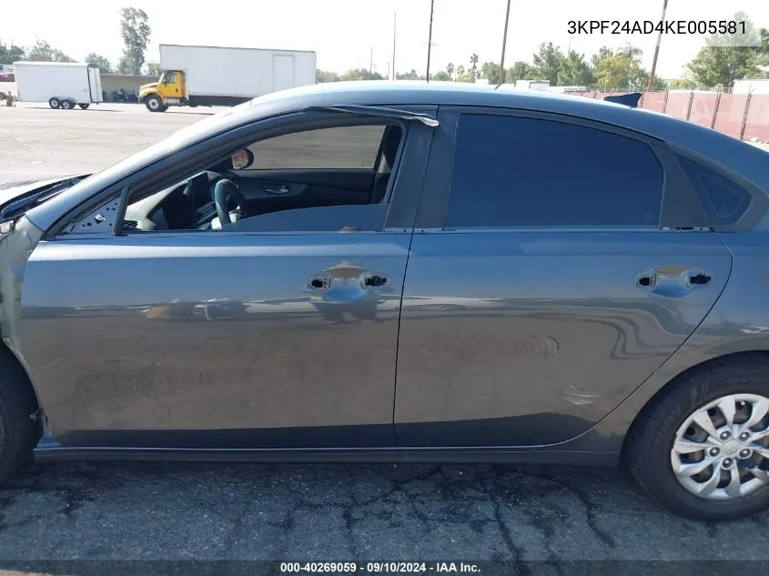 2019 Kia Forte Fe VIN: 3KPF24AD4KE005581 Lot: 40269059