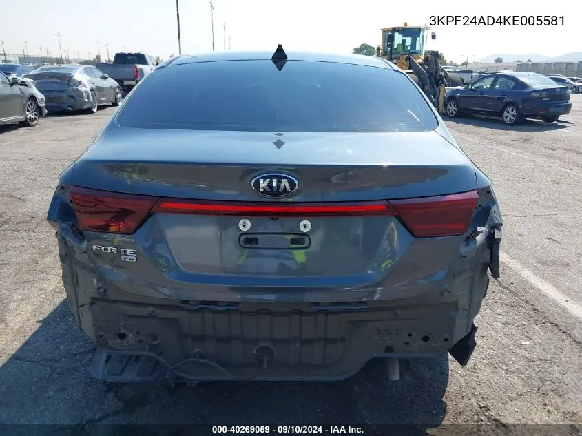 2019 Kia Forte Fe VIN: 3KPF24AD4KE005581 Lot: 40269059