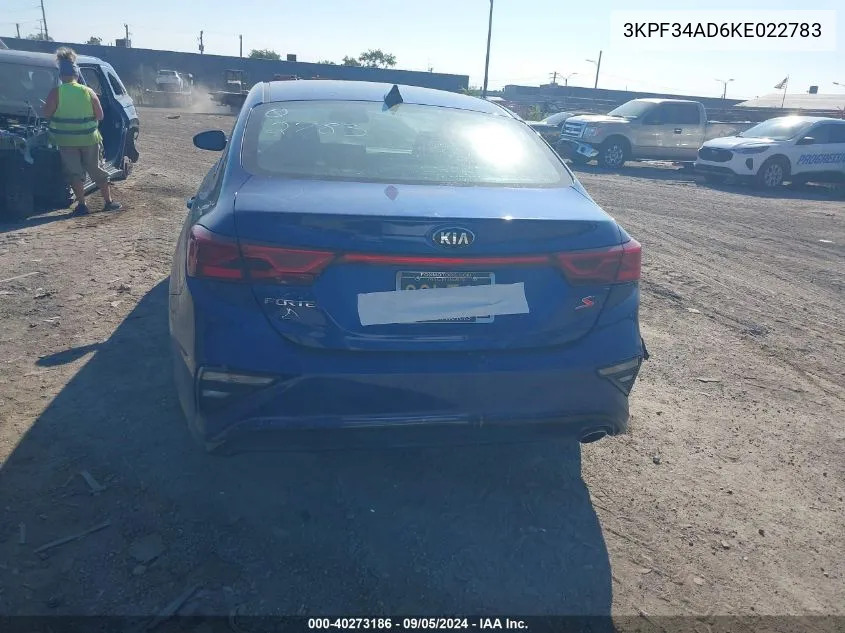 3KPF34AD6KE022783 2019 Kia Forte Gt Line/S