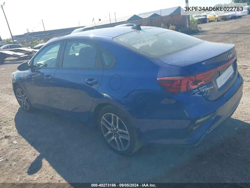 3KPF34AD6KE022783 2019 Kia Forte Gt Line/S