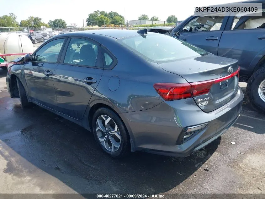 2019 Kia Forte Lxs VIN: 3KPF24AD3KE060409 Lot: 40277021