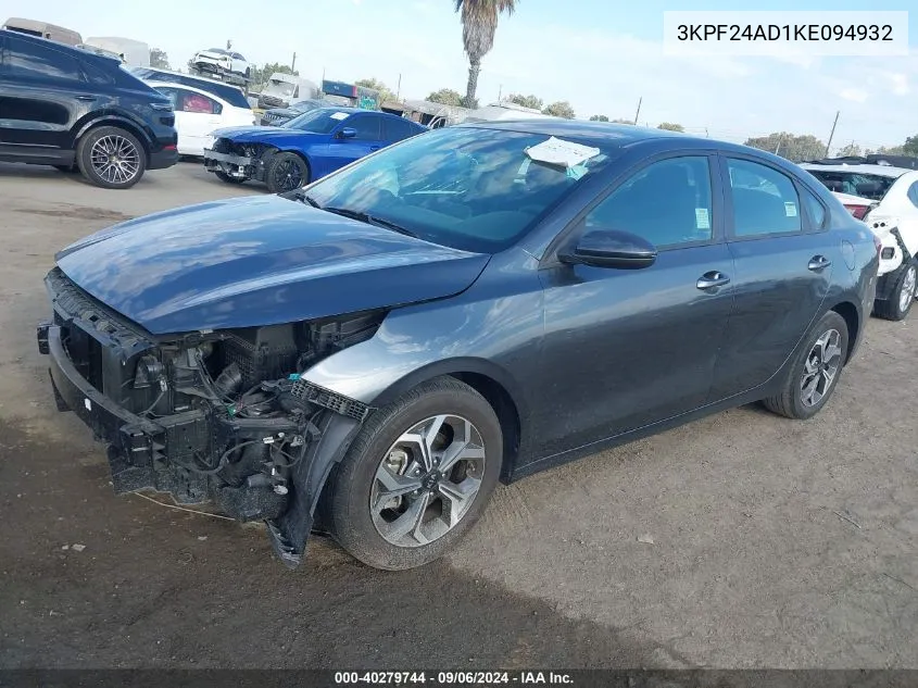 2019 Kia Forte Lxs VIN: 3KPF24AD1KE094932 Lot: 40279744