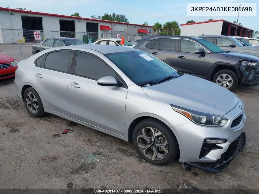 2019 Kia Forte Fe/Lx/Lxs VIN: 3KPF24AD1KE086698 Lot: 40281437