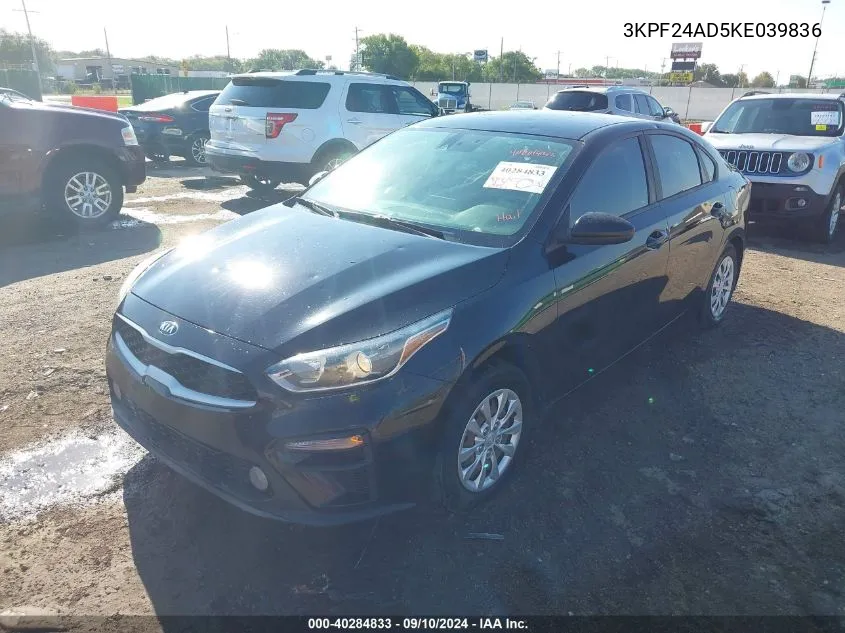 2019 Kia Forte Fe VIN: 3KPF24AD5KE039836 Lot: 40284833