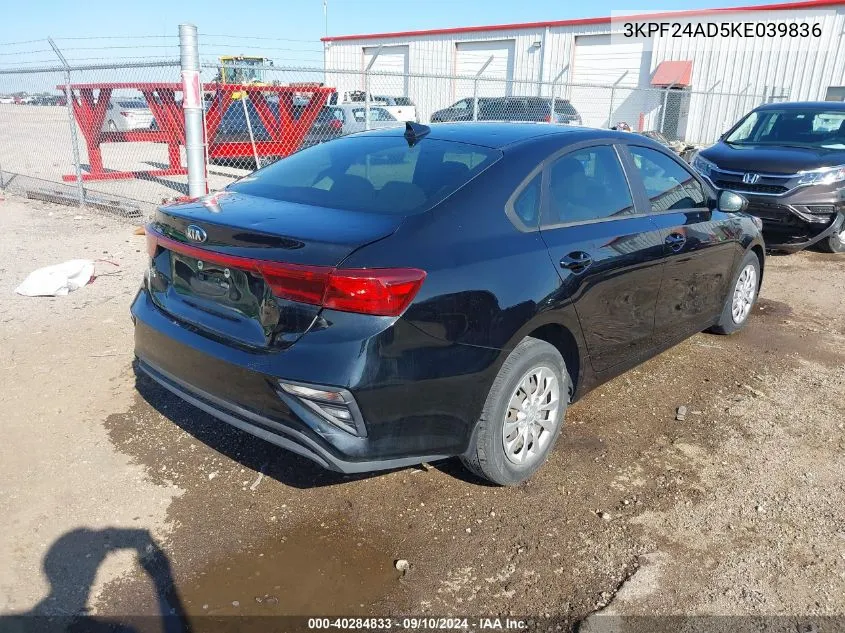 3KPF24AD5KE039836 2019 Kia Forte Fe