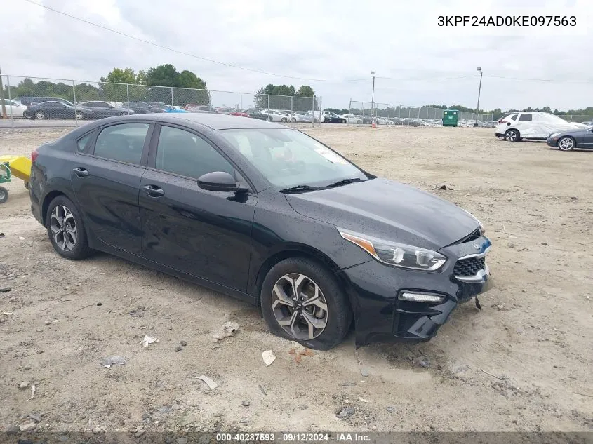 2019 Kia Forte Lxs VIN: 3KPF24AD0KE097563 Lot: 40287593