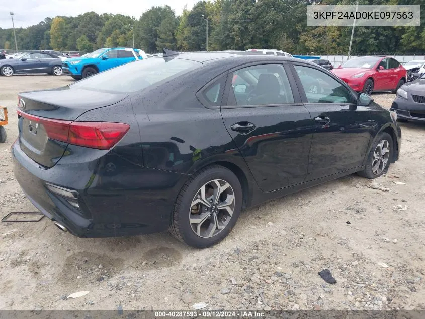 2019 Kia Forte Lxs VIN: 3KPF24AD0KE097563 Lot: 40287593