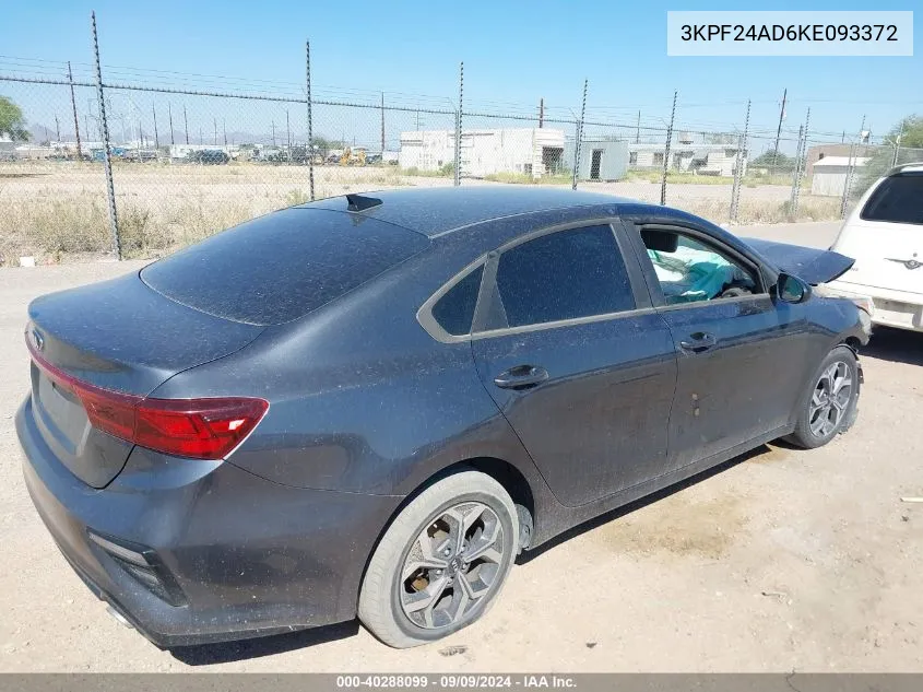 2019 Kia Forte Lxs VIN: 3KPF24AD6KE093372 Lot: 40288099