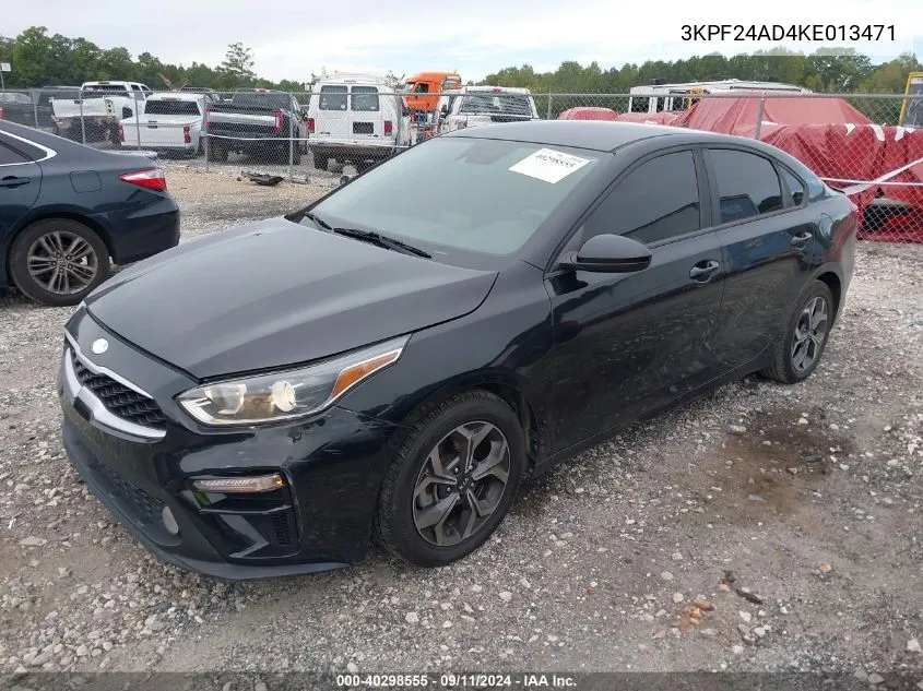 2019 Kia Forte Fe/Lx/Lxs VIN: 3KPF24AD4KE013471 Lot: 40298555